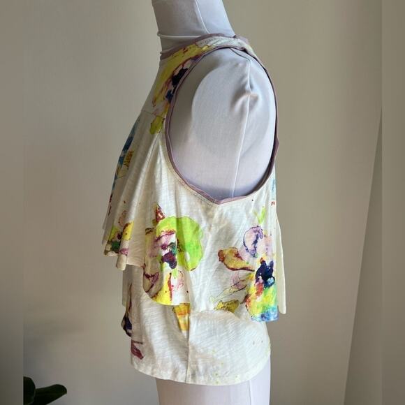 ANTHROPOLOGIE MEADOW RUE CANTARA FLORAL PRINTED TIERED TANK SIZE SMALL - Picture 6 of 8